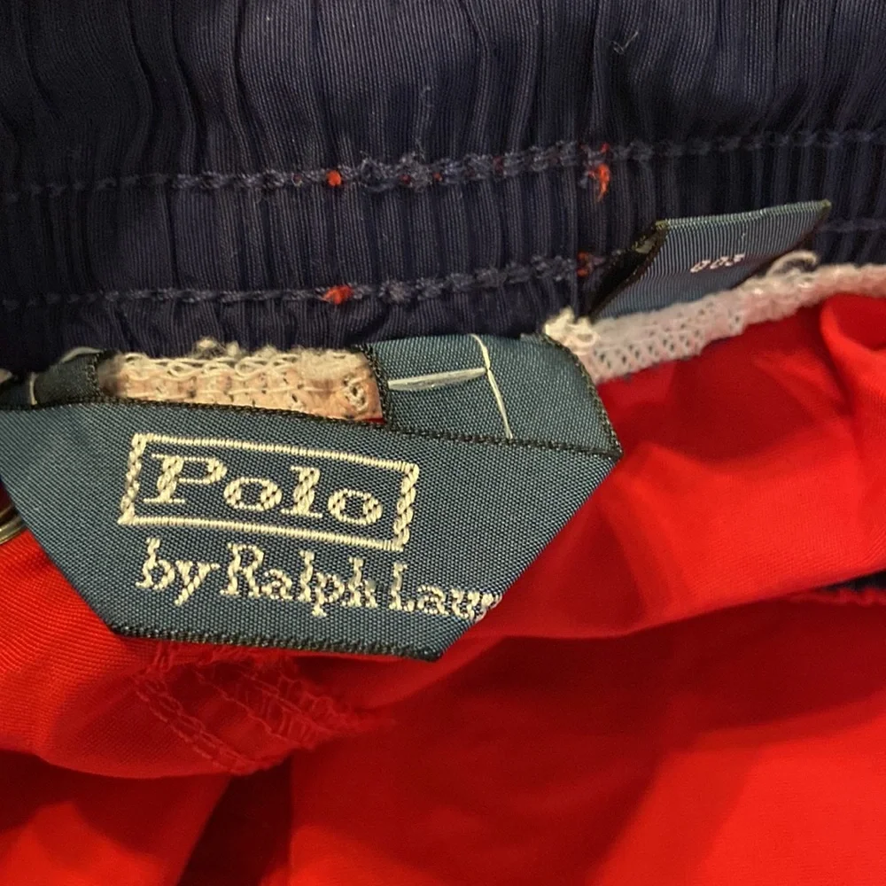Polo by Ralph Lauren Man Swim Shorts size L inseam 5” red color - Picture 3 of 12